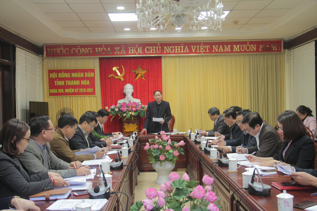 Đồng chí Trần Quang Đảng, Ủy viên Ban Thường vụ, Chủ nhiệm Ủy ban Kiểm tra Tỉnh ủy,  Trưởng Ban Pháp chế HĐND tỉnh, chủ trì buổi làm việc