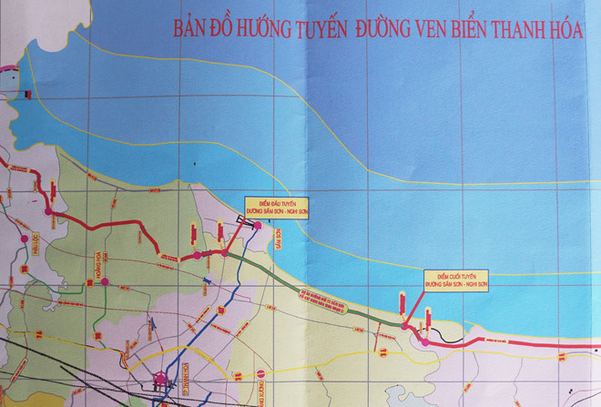 Bảng thống kê bản đồ đường ven biển thanh hóa Phục vụ cho du lịch và điều tra địa chính